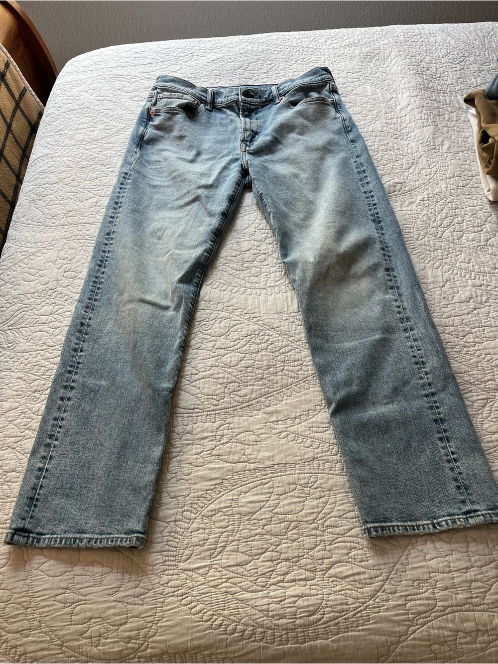 American Eagle Outfitters Men's Light Blue Straight Jeans 31”x32” - Great!